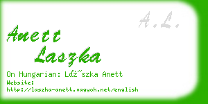 anett laszka business card